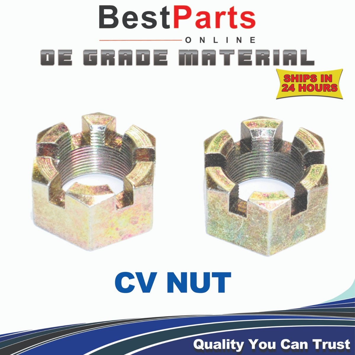 CV Axle Nut M25x1.25 Castle NUT-35 for Oldsmobile Toronado 67-78