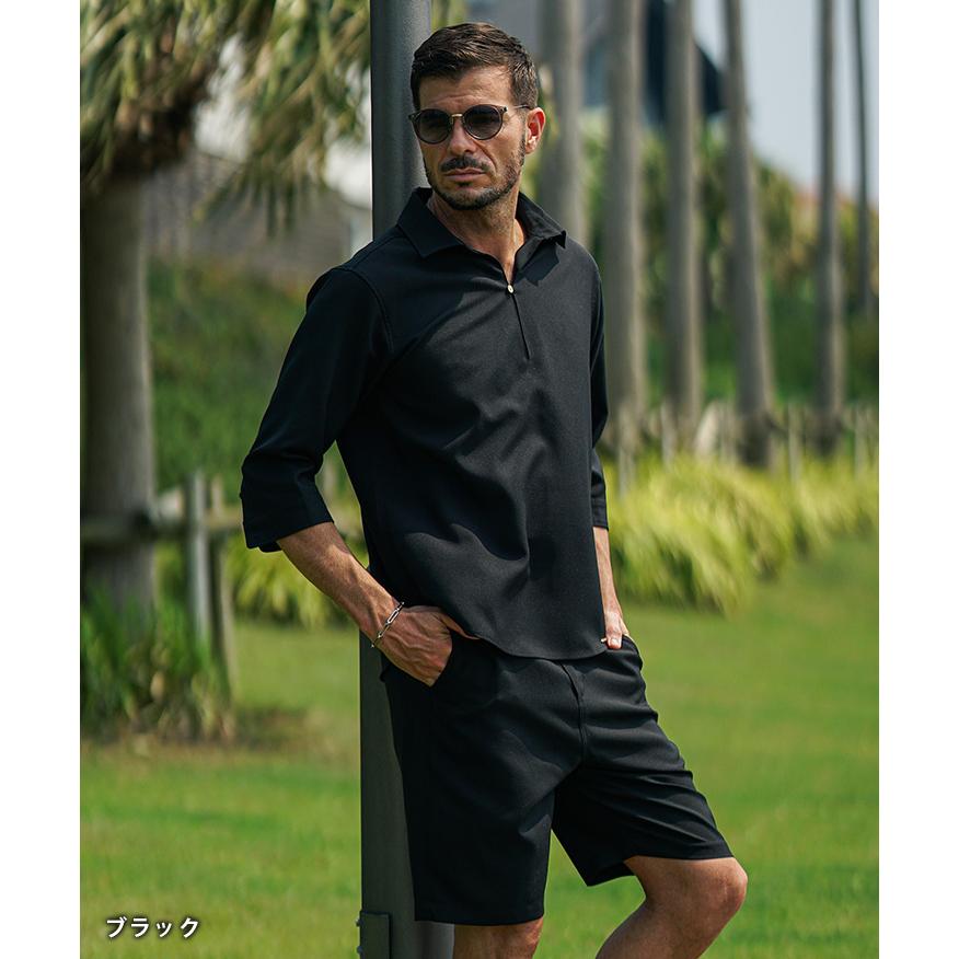 SOMEDIFF（サムディフ） 接触冷感 セットアップ メンズ 夏 冷感 7分袖