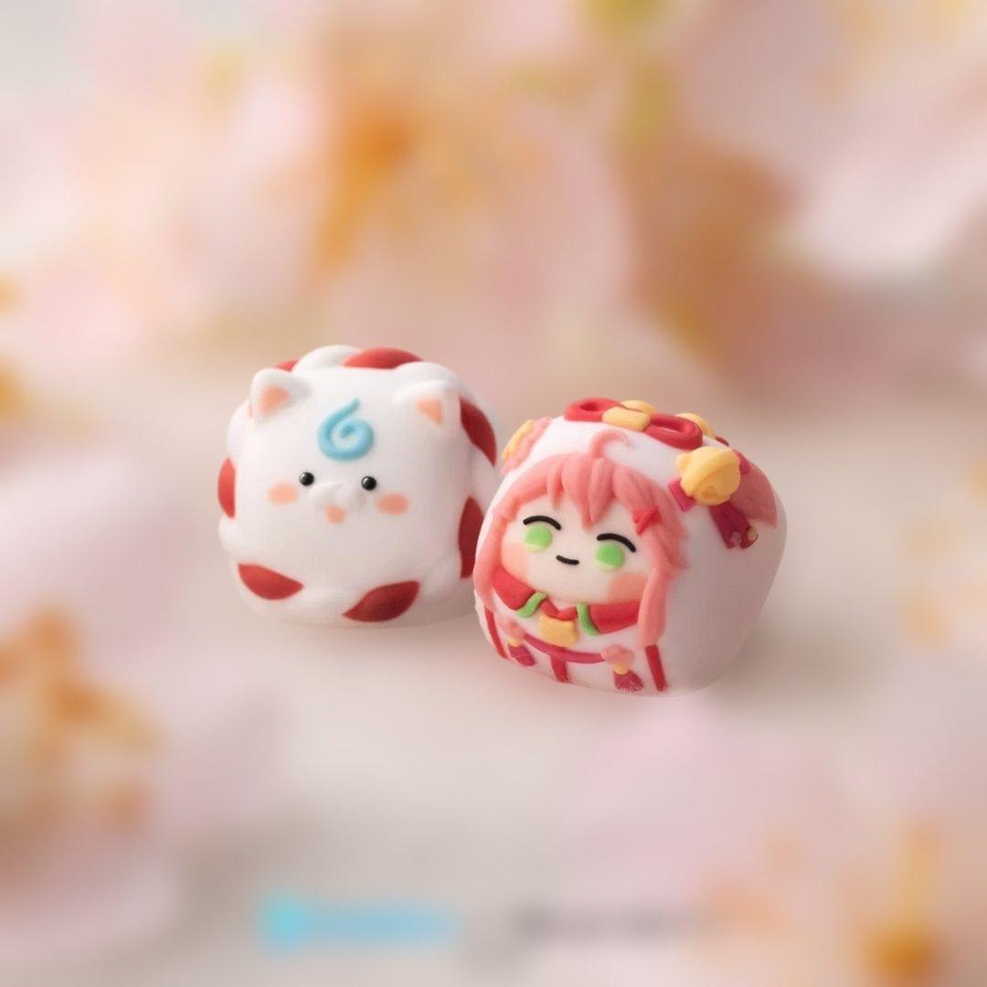 hololive ホロライブ Vtuber さくらみこ 35P キーキャップ Sakura miko-メカニカルキーボード用キーキャップ,オリーブオイル入り