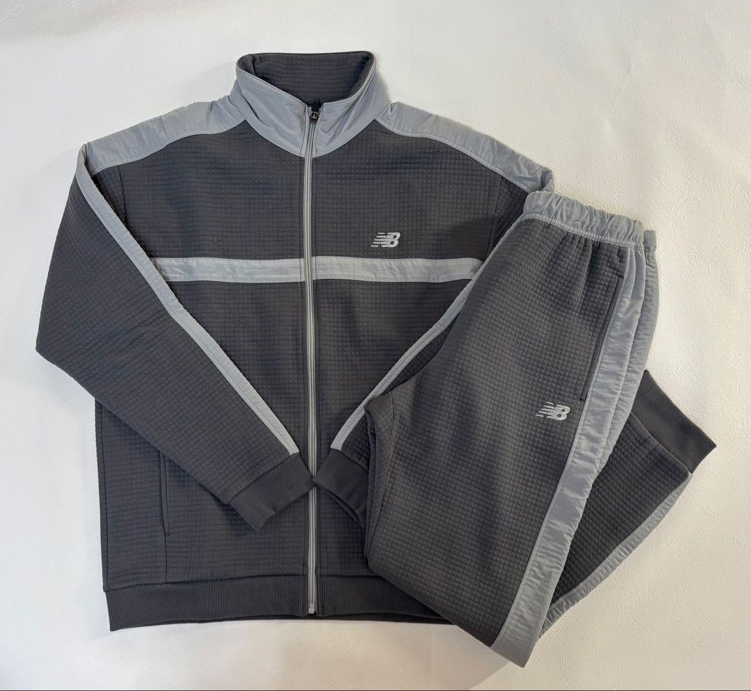New Balance ジャージ上下セット M グレー New Balance フィットネスウェア 上下セット（色：グレー系）｜ウエア