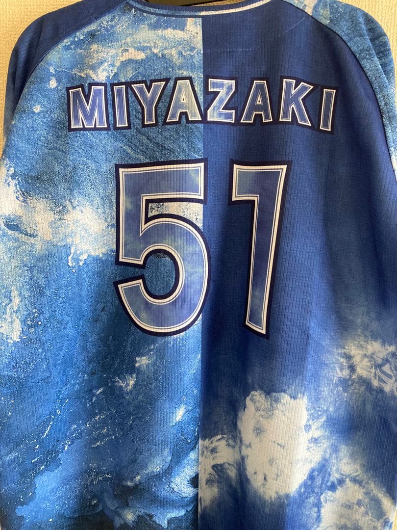 横浜DeNAベイスターズ　51 宮崎敏郎選手　スターナイト　ユニフォーム 横浜DeNAベイスターズ (ベイスターズ) 応援グッズ SIZE M ホワイト
